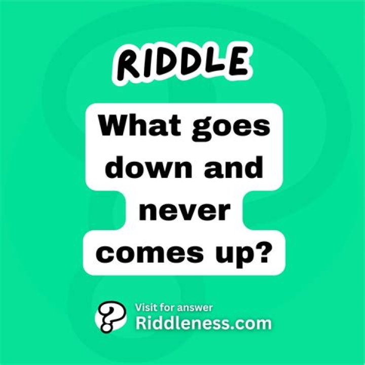 
What comes down but never goes up? [Riddle Answers]
