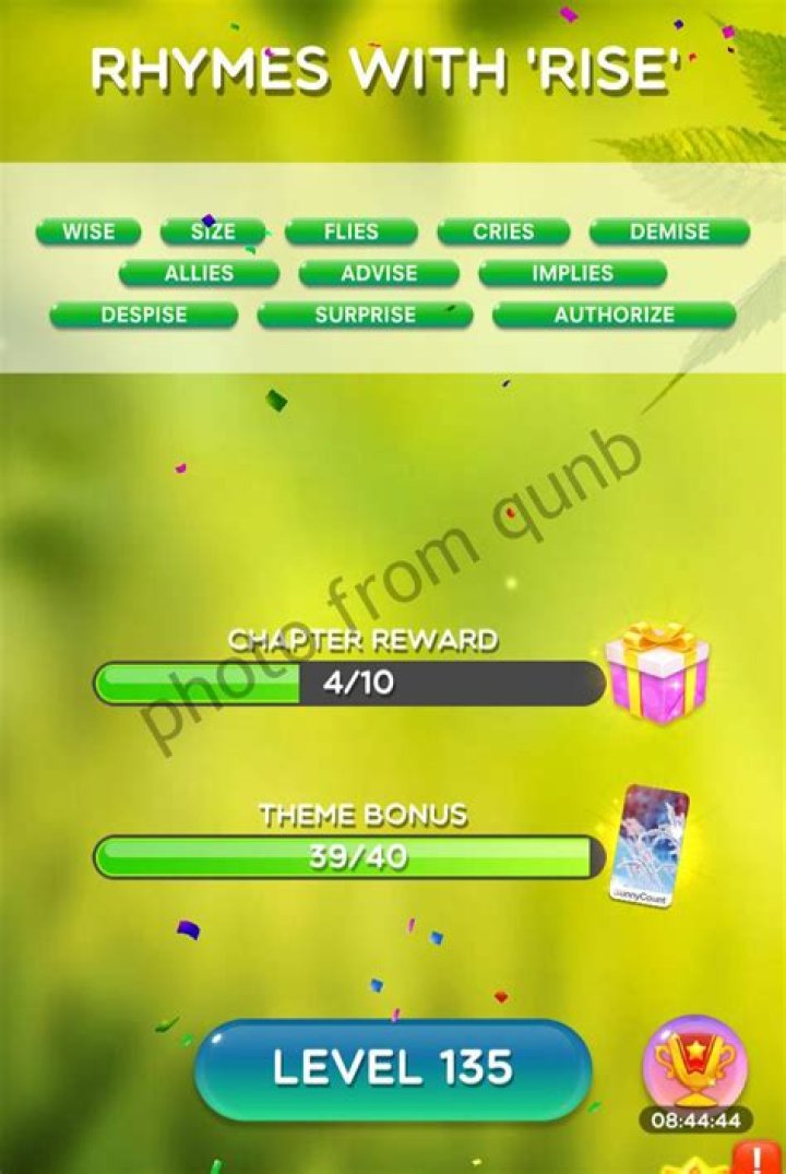 
Word Crush Level 366: Rhymes With ‘Flight’» Answers