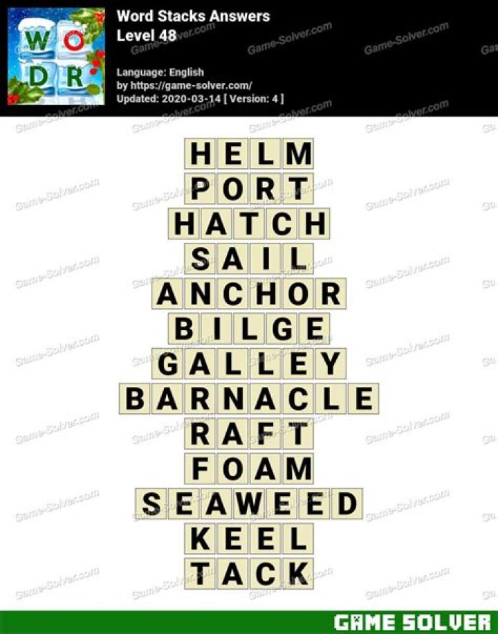 Word Stacks Level 2414 Answers • Game Solver