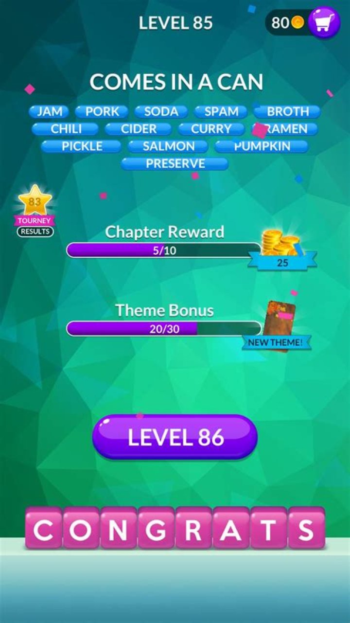 Word Stacks Level 86 Answers • Game Solver